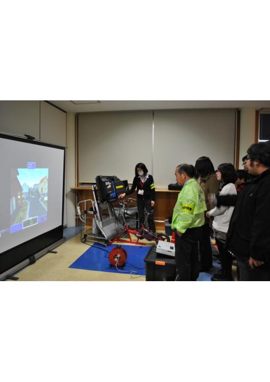 自転車シミュレーター体験